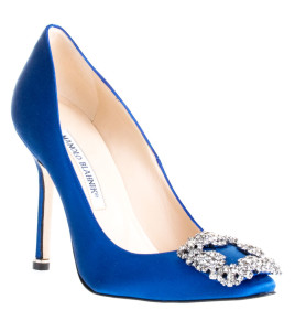 Buy Manolo Blahnik Hangisi satin pump Something Blue 43