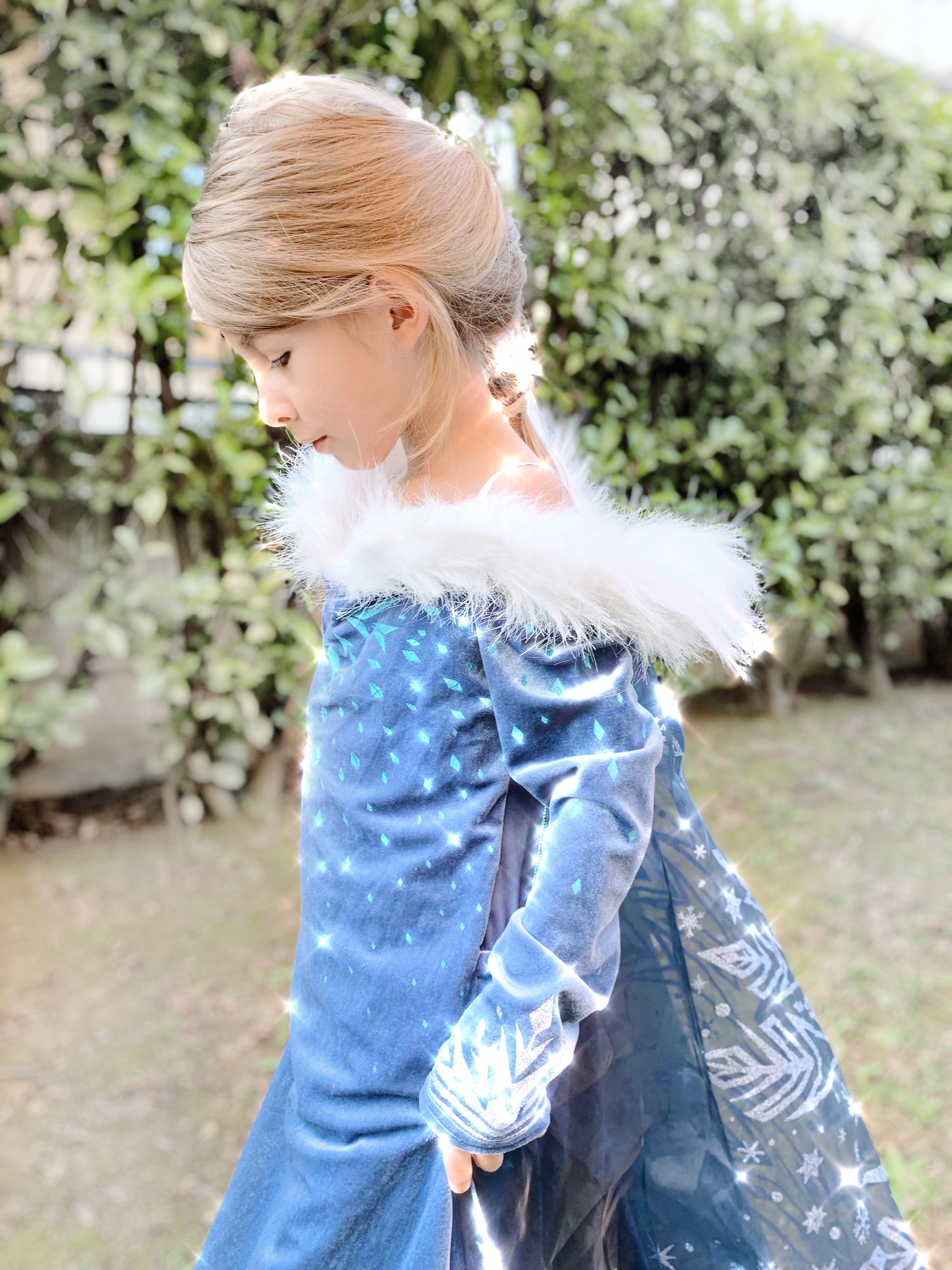 Elsa Frozen Costume Bambina Principessa Carnevale Regina del Ghiaccio delle Nevi Abito con Cappotto,Pantaloni,Accessori Cosplay Cerimonia Festa Compleanno Comunione Ragazze Fantasia Lungo Vestire
